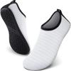 imageSEEKWAY Water Shoes Women Men Adult QuickDry Aqua Socks Barefoot Non Slip for Beach Swim River Pool Lake surf Black SK002U1dstripe White2