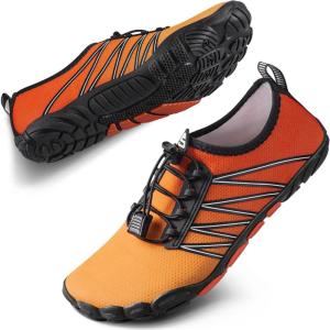 imageSEEKWAY Water Shoes Men Women Adult QuickDry Aqua Sock Barefoot for Beach Swim River Pool Lake Hiking Kayaking Surfing1k420 Gradient Orange Yellow