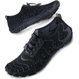 imageSEEKWAY Water Shoes Men Women Adult QuickDry Aqua Sock Barefoot for Beach Swim River Pool Lake Hiking Kayaking Surfing3g401 Black
