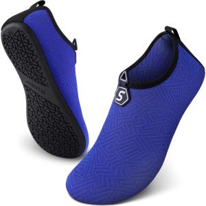 imageSEEKWAY Water Shoes QuickDry Aqua Socks Barefoot Slipon for Beach Pool Swim River Yoga Lake Surf Women Men Black SK0013c743 Blue