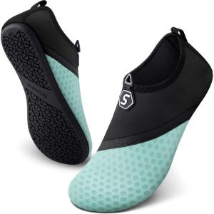 imageSEEKWAY Water Shoes QuickDry Aqua Socks Barefoot Slipon for Beach Pool Swim River Yoga Lake Surf Women Men Black SK0013f787 Green