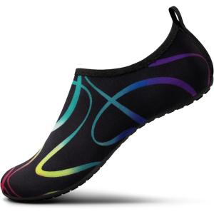 imageSEEKWAY Water Shoes Women Men Adult QuickDry Aqua Socks Barefoot Non Slip for Beach Swim River Pool Lake surf Black SK002U2c1172 Watermarks