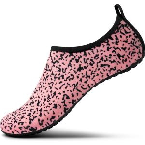 imageSEEKWAY Water Shoes Women Men Adult QuickDry Aqua Socks Barefoot Non Slip for Beach Swim River Pool Lake surf Black SK002U2k1313 Paint Spot