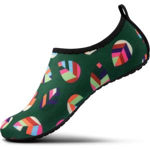 imageSEEKWAY Water Shoes Women Men Adult QuickDry Aqua Socks Barefoot Non Slip for Beach Swim River Pool Lake surf Black SK002U2u1074 Totem Leaf