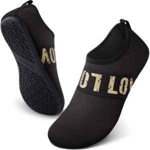 imageSEEKWAY Water Shoes Women Men Adult QuickDry Aqua Socks Barefoot Non Slip for Beach Swim River Pool Lake surf Black SK002U6b901 Golden