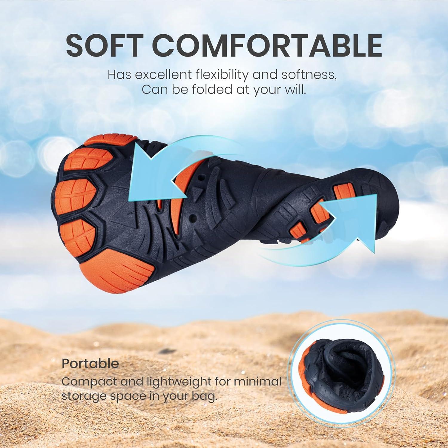 imageSEEKWAY Barefoot Water Shoes for Kids  Wide Toe Box and QuickDry Sand Shoes Toddler for Hiking Swim Beach Pool Kayak Sport Accessories Camping Essentials NonSlip for Boys Girls Sizes1a101 Navy Blue