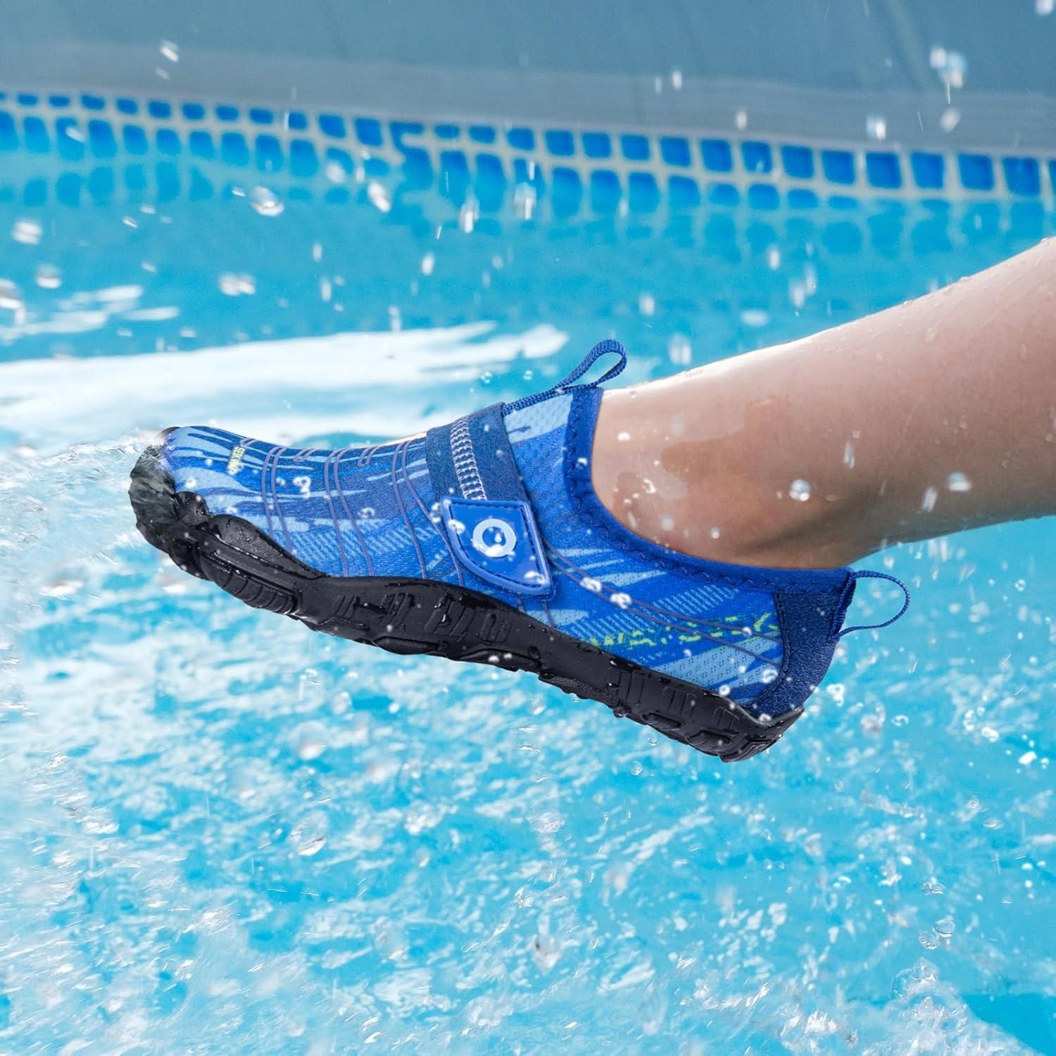 imageSEEKWAY Barefoot Water Shoes for Kids  Wide Toe Box and QuickDry Sand Shoes Toddler for Hiking Swim Beach Pool Kayak Sport Accessories Camping Essentials MustHaves for Boys Girls Sizes