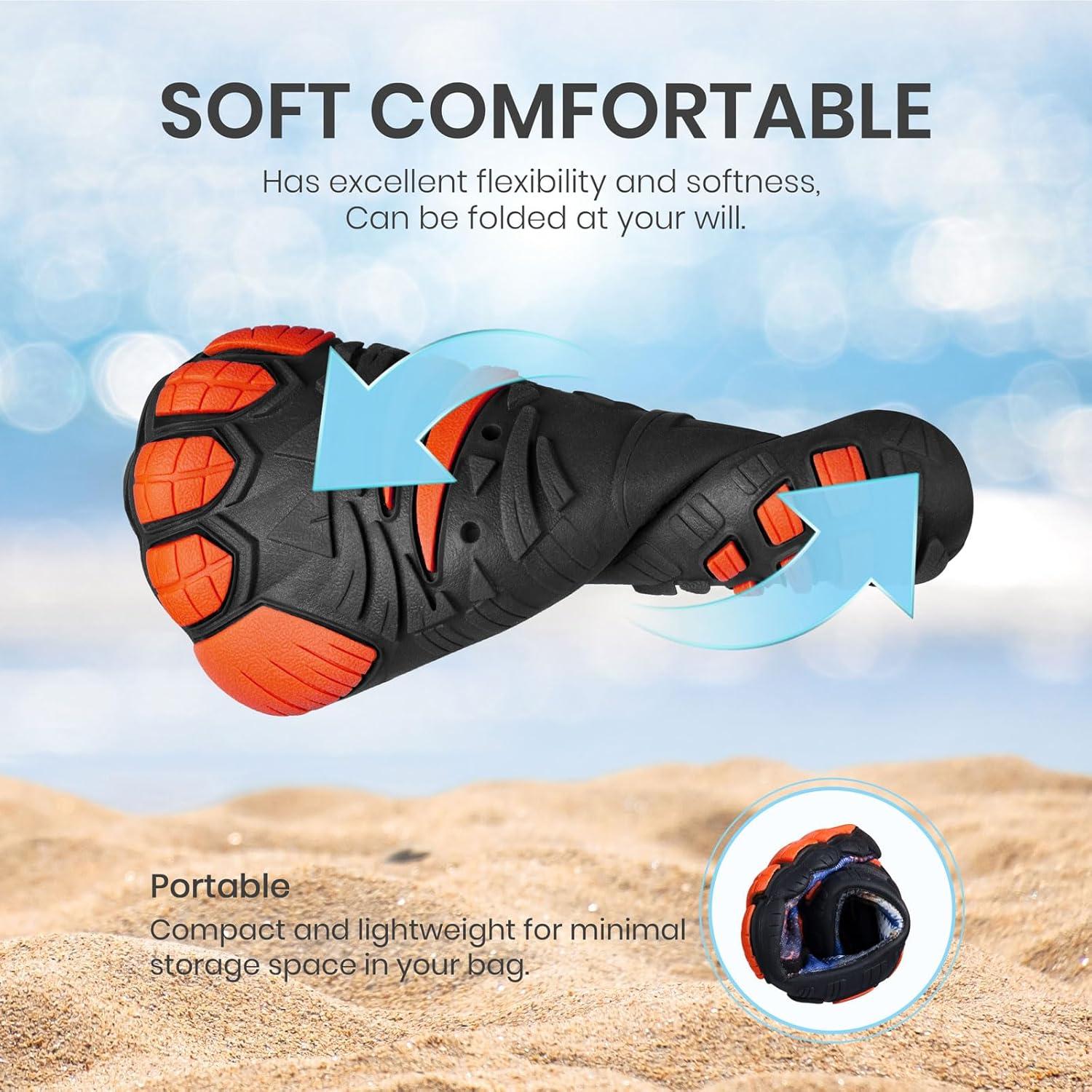 imageSEEKWAY Barefoot Water Shoes for Kids  Wide Toe Box and QuickDry Sand Shoes Toddler for Hiking Swim Beach Pool Kayak Sport Accessories Camping Essentials NonSlip for Boys Girls Sizes2a105 Blue