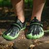 imageSEEKWAY Barefoot Water Shoes for Kids  Wide Toe Box and QuickDry Sand Shoes Toddler for Hiking Swim Beach Pool Kayak Sport Accessories Camping Essentials MustHaves for Boys Girls Sizes1dblack Green