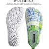 imageSEEKWAY Barefoot Water Shoes for Kids  Wide Toe Box and QuickDry Sand Shoes Toddler for Hiking Swim Beach Pool Kayak Sport Accessories Camping Essentials MustHaves for Boys Girls Sizes2cwhite Green
