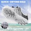 imageSEEKWAY Mens Womens Water Shoes Quick Dry Aqua Shoes Barefoot for Beach Surf Hiking Pool Water Sports1plight Grey