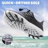 imageSEEKWAY Mens Womens Water Shoes Quick Dry Aqua Shoes Barefoot for Beach Surf Hiking Pool Water Sports2aknit Gray