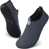 imageSEEKWAY Water Shoes Barefoot Aqua Socks Non Slip QuickDry for Beach Pool Swimming River Lake Women Men Drop Grey SK001