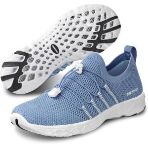 imageSEEKWAY Mens Womens Water Shoes Quick Dry Aqua Shoes Barefoot for Beach Surf Hiking Pool Water Sports1idark Blue