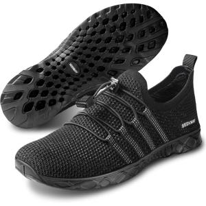 imageSEEKWAY Mens Womens Water Shoes Quick Dry Aqua Shoes Barefoot for Beach Surf Hiking Pool Water Sports2cknit Galaxy