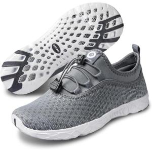 imageSEEKWAY Mens Womens Water Shoes Quick Dry Aqua Shoes Barefoot for Beach Surf Hiking Pool Water Sports3dcool Grey