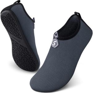 imageSEEKWAY Water Shoes Barefoot Aqua Socks Non Slip QuickDry for Beach Pool Swimming River Lake Women Men Drop Grey SK001